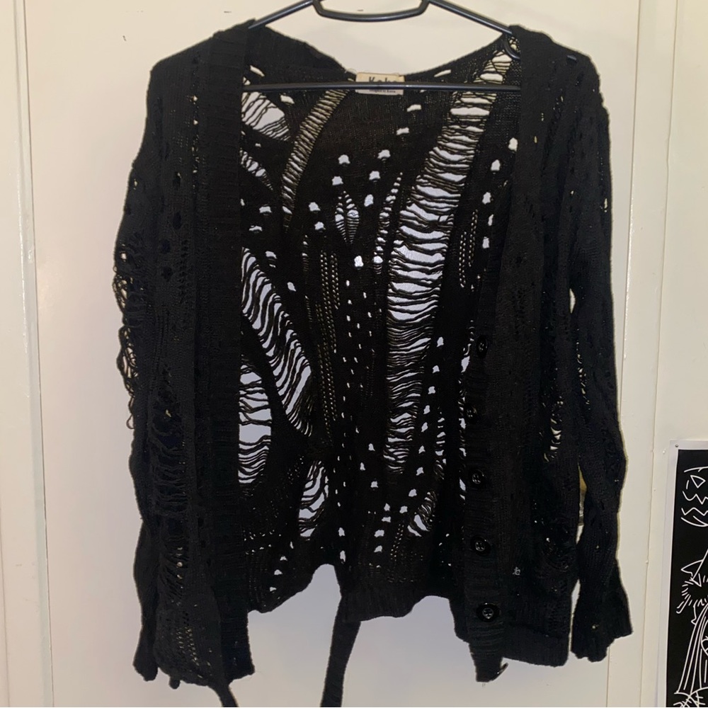 Grunge distressed sweater